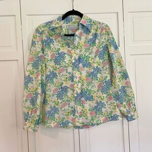 SALE David brooks bright floral button down size 10